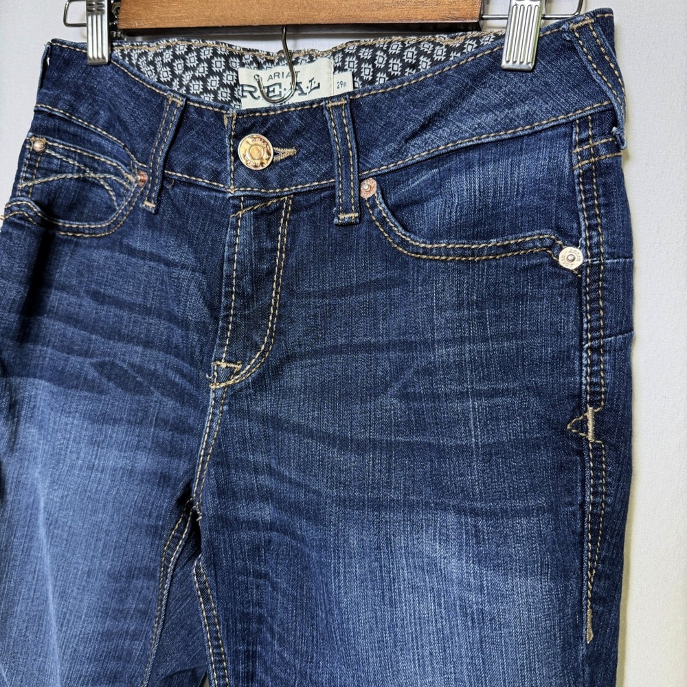 Ariat REAL Denim Rosa Boot Jean Medium Wash Mid Rise Bootcut AW6707 29R 29x32
